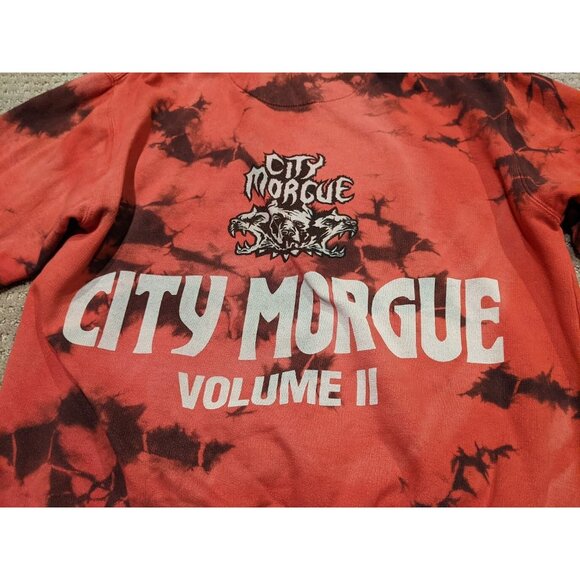 City Morgue Adult Small As Good As Dead Tour Hoodie Volume II 2 Tie Dye Red Dogs - Picture 8 of 13